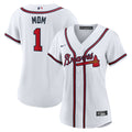 Atlanta Braves Women's #1 Mom Home Replica Jersey - White