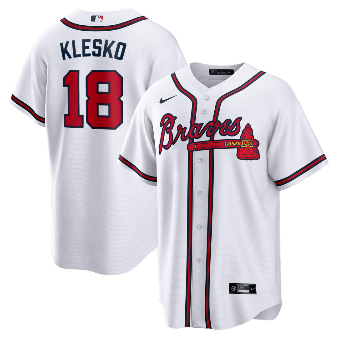 Ryan Klesko Atlanta Braves Home Retired Player Replica Jersey - White