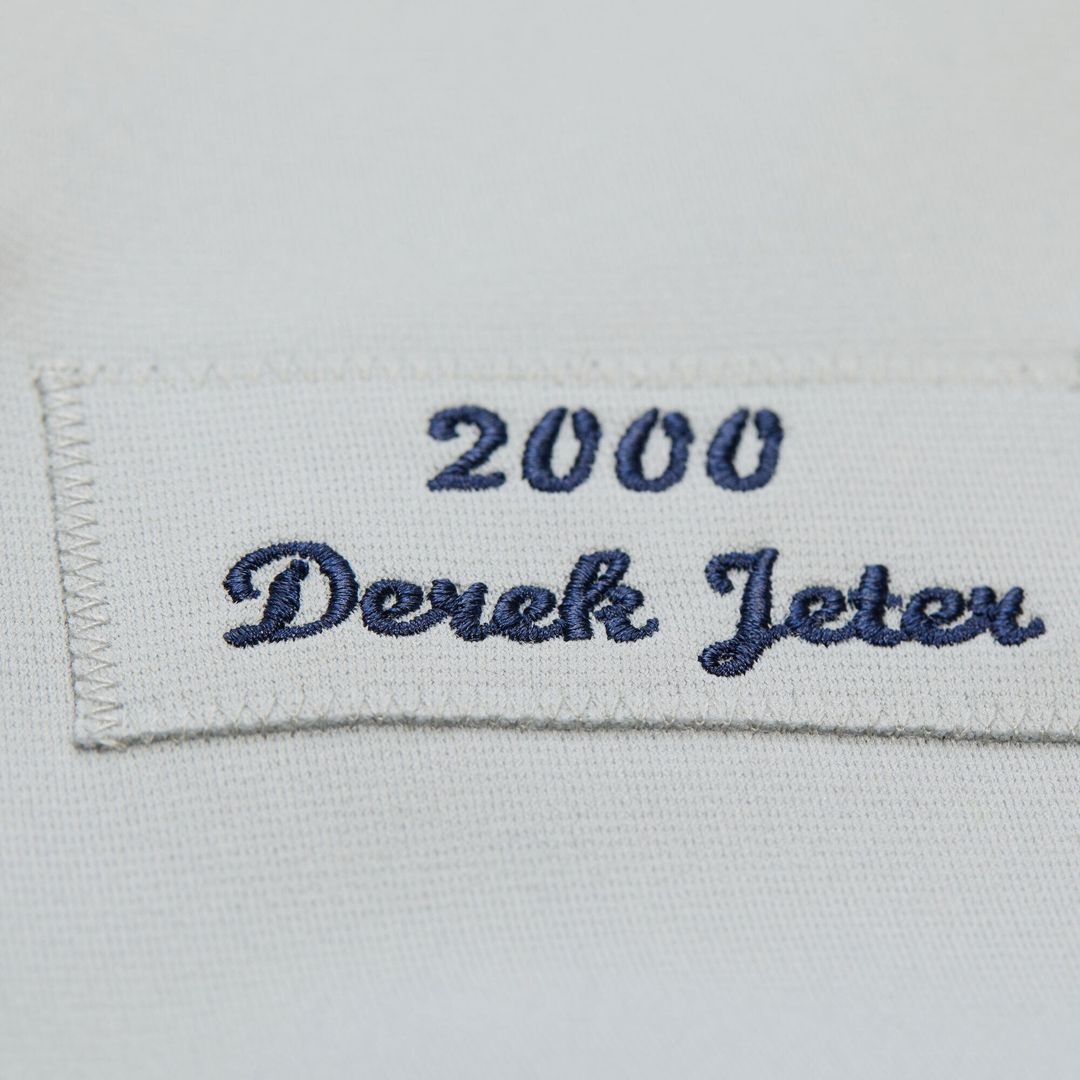 Derek Jeter New York Yankees Cooperstown Collection 2000 World Series Authentic Jersey - Gray