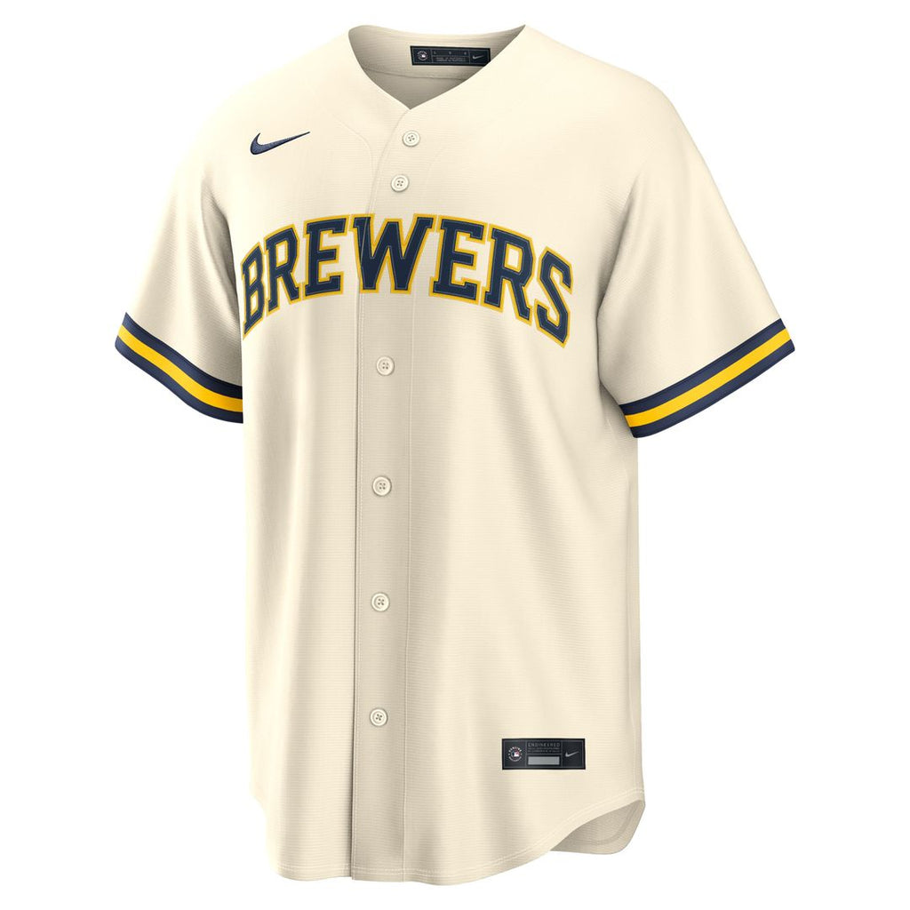 Andrew Vaughn Milwaukee Brewers Home Replica Jersey - Cream