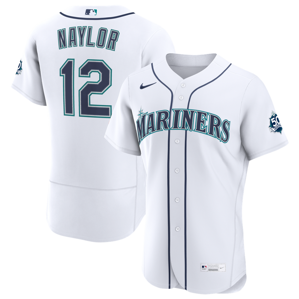 Josh Naylor Seattle Mariners Home 50th Season Authentic Jersey - White