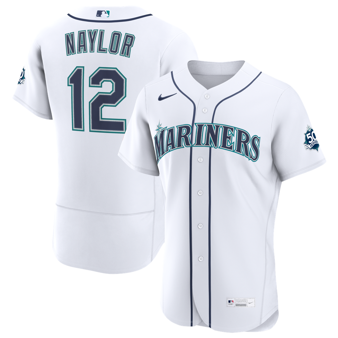 Josh Naylor Seattle Mariners Home 50th Season Authentic Jersey - White