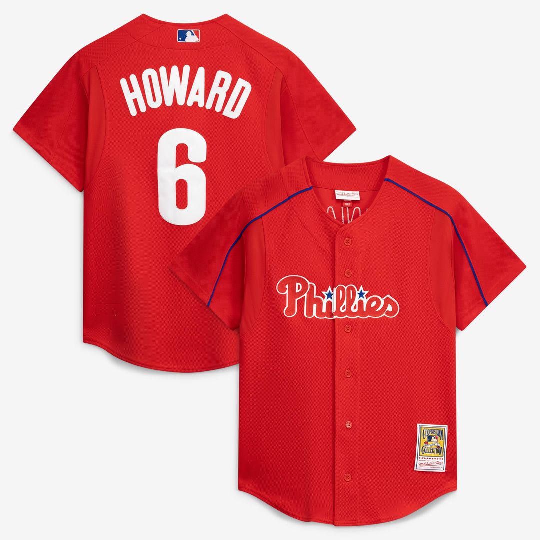 Ryan Howard Philadelphia Phillies Cooperstown Collection Batting Practice Jersey - Red