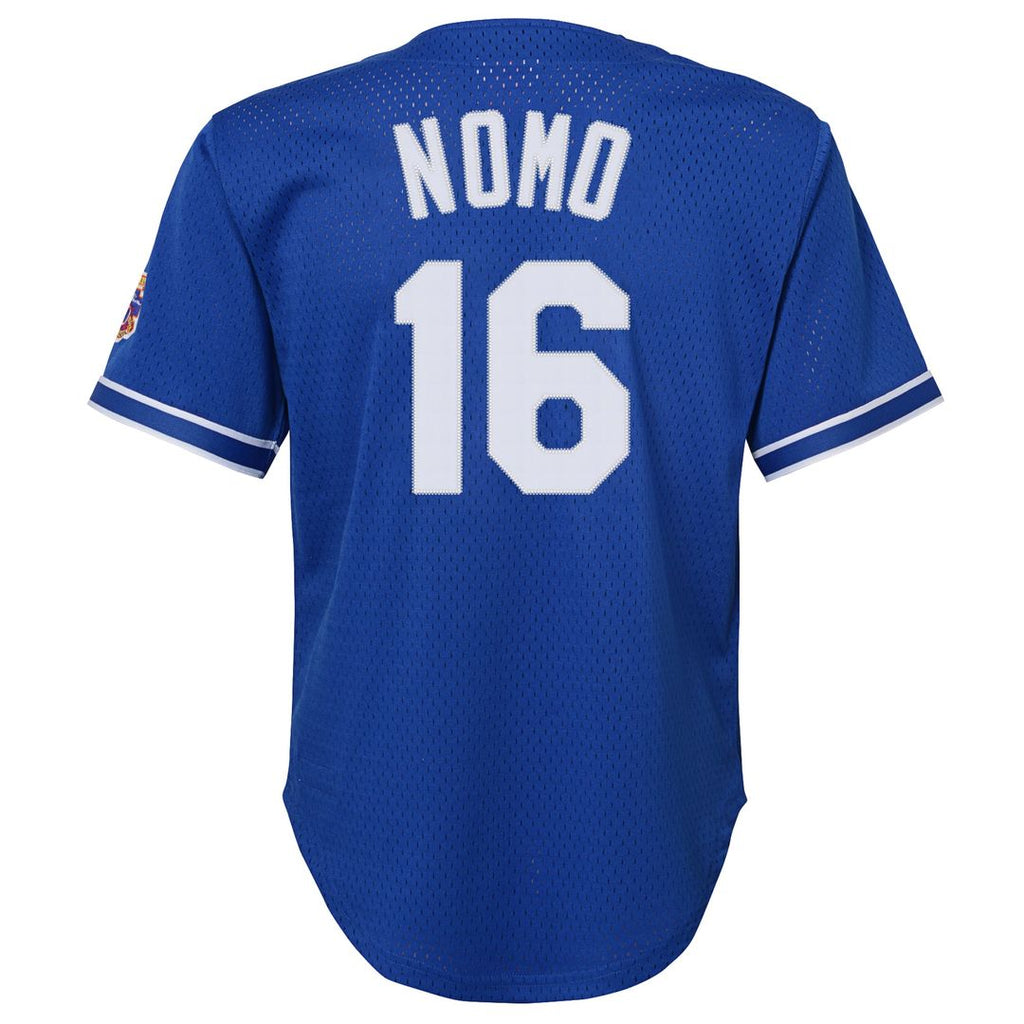 Hideo Nomo Los Angeles Dodgers Youth Cooperstown Collection Mesh Batting Practice Jersey - Royal