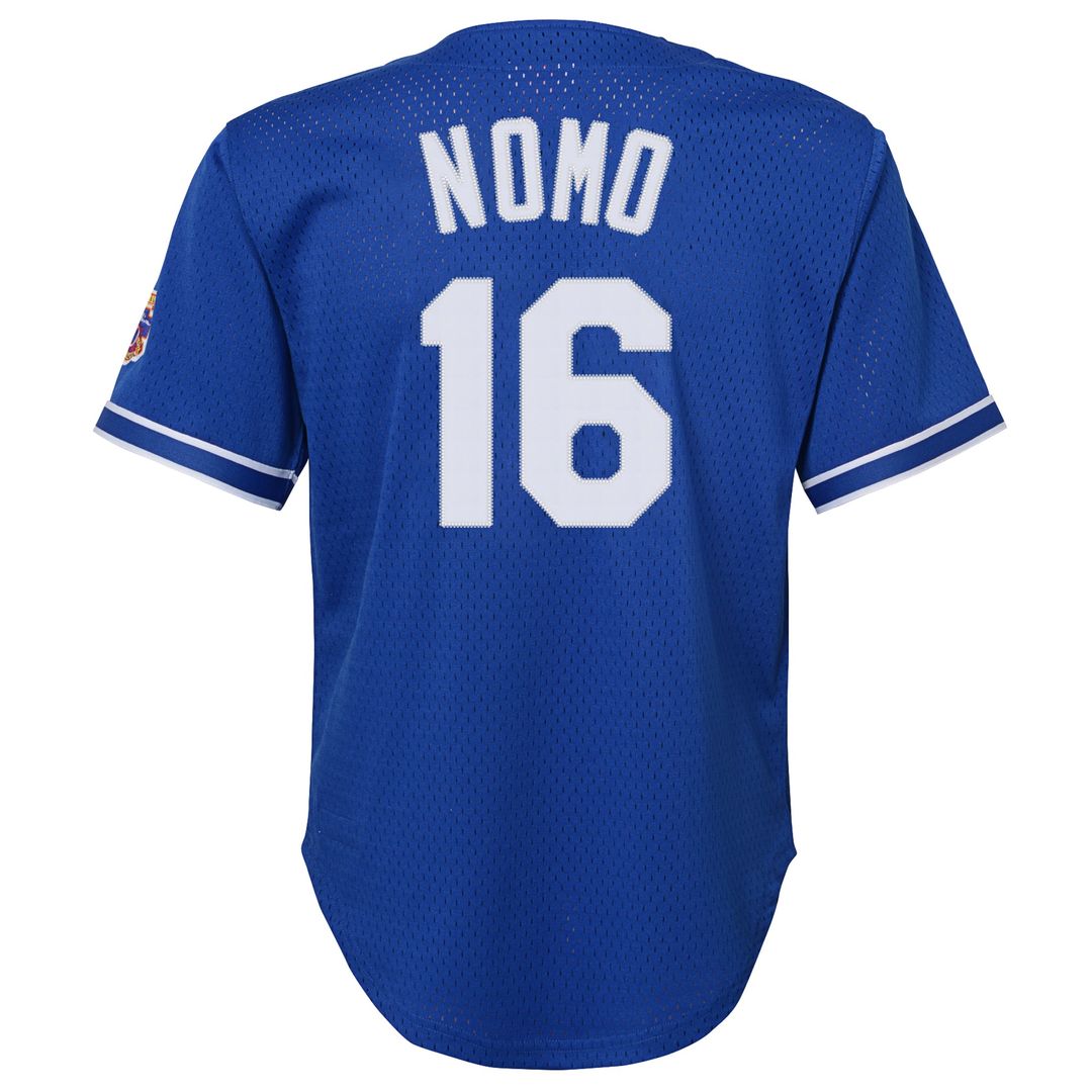 Hideo Nomo Los Angeles Dodgers Youth Cooperstown Collection Mesh Batting Practice Jersey - Royal
