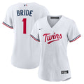 Minnesota Twins Women's #1 Bride Home Replica Jersey - White