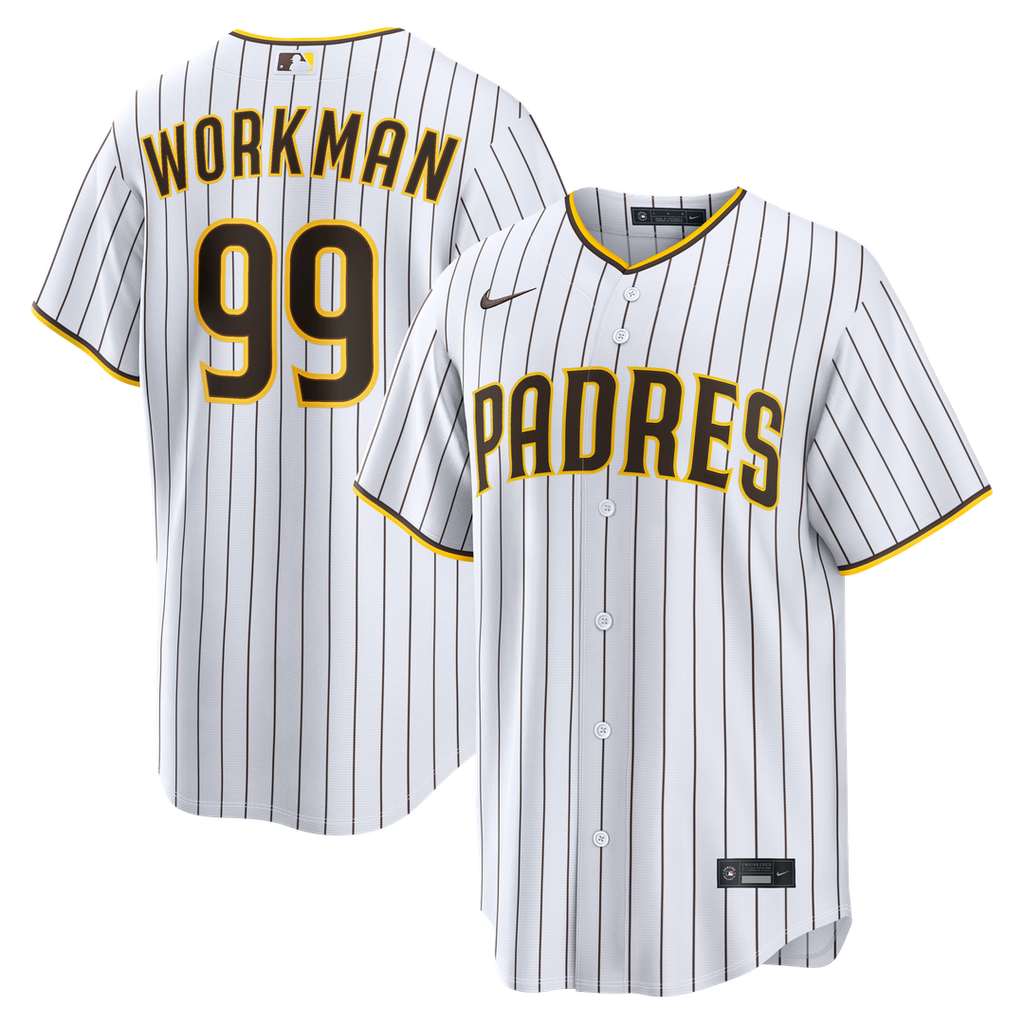 Gage Workman San Diego Padres Home Replica Jersey - White