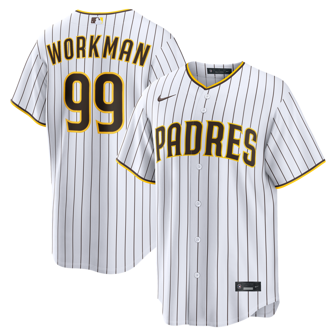 Gage Workman San Diego Padres Home Replica Jersey - White