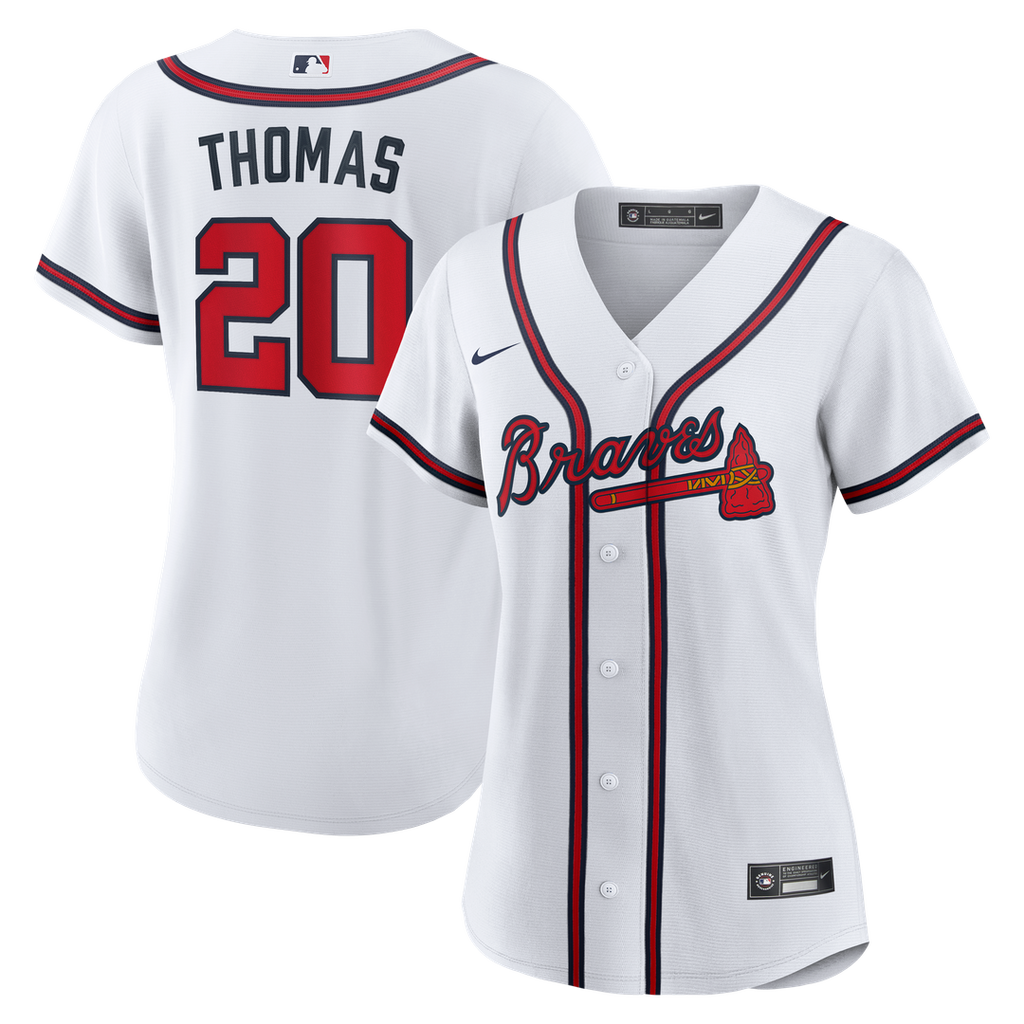Lane Thomas Atlanta Braves Women's Home Replica Jersey - White