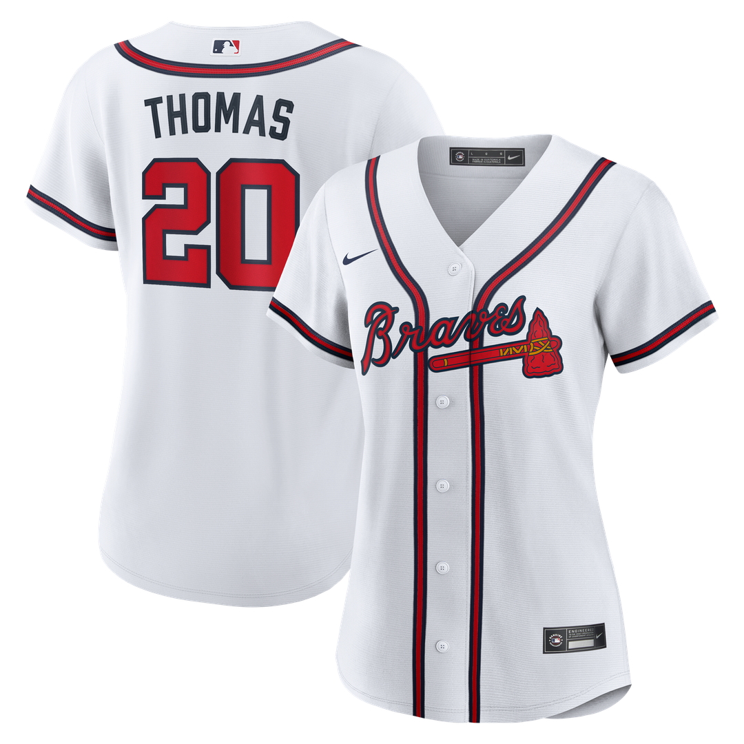Lane Thomas Atlanta Braves Women's Home Replica Jersey - White