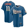 Jackson Chourio Milwaukee Brewers 2026 City Connect Stadium Jersey - Mineral Blue