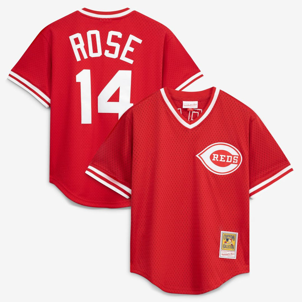 Pete Rose Cincinnati Reds Authentic Batting Practice Jersey - Red