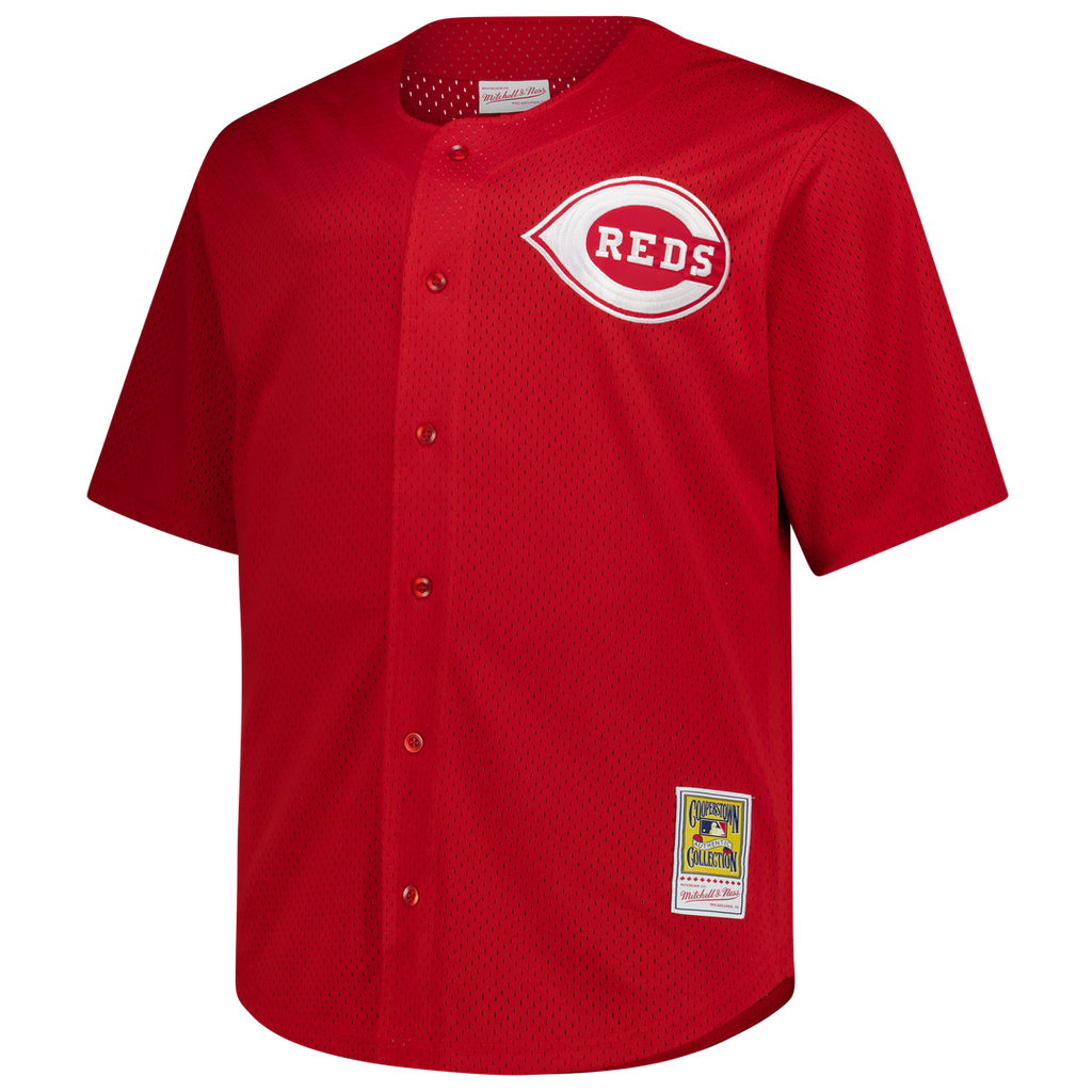 Deion Sanders Cincinnati Reds Big & Tall Cooperstown Mesh Batting Practice Jersey - Red