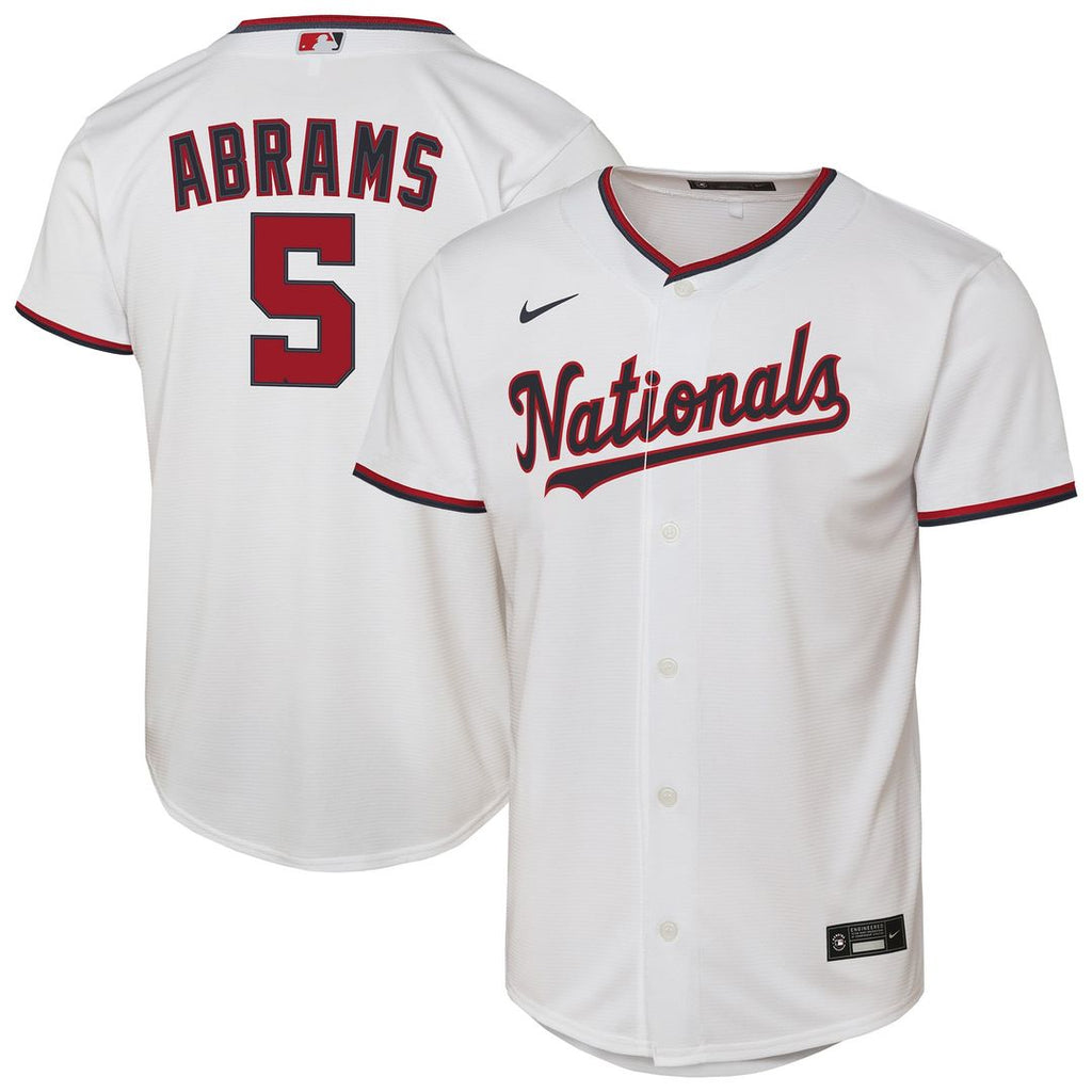 CJ Abrams Washington Nationals Youth Home Replica Player Jersey - White