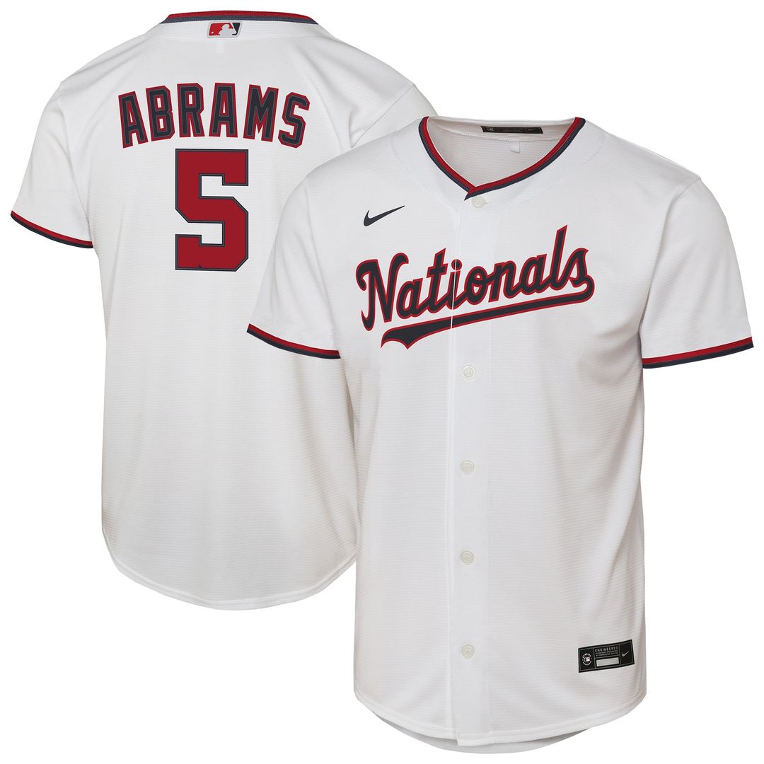CJ Abrams Washington Nationals Youth Home Replica Player Jersey - White