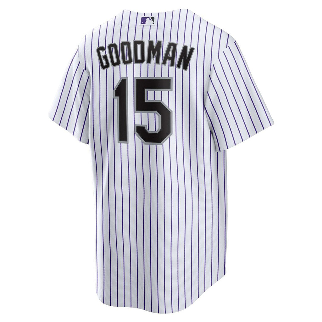 Hunter Goodman Colorado Rockies Youth Home Replica Jersey - White