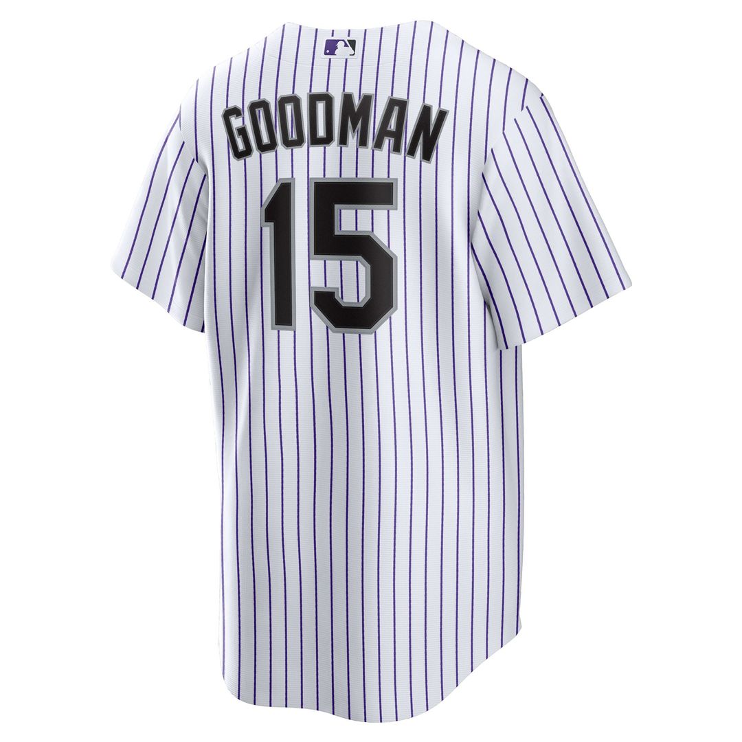 Hunter Goodman Colorado Rockies Youth Home Replica Jersey - White
