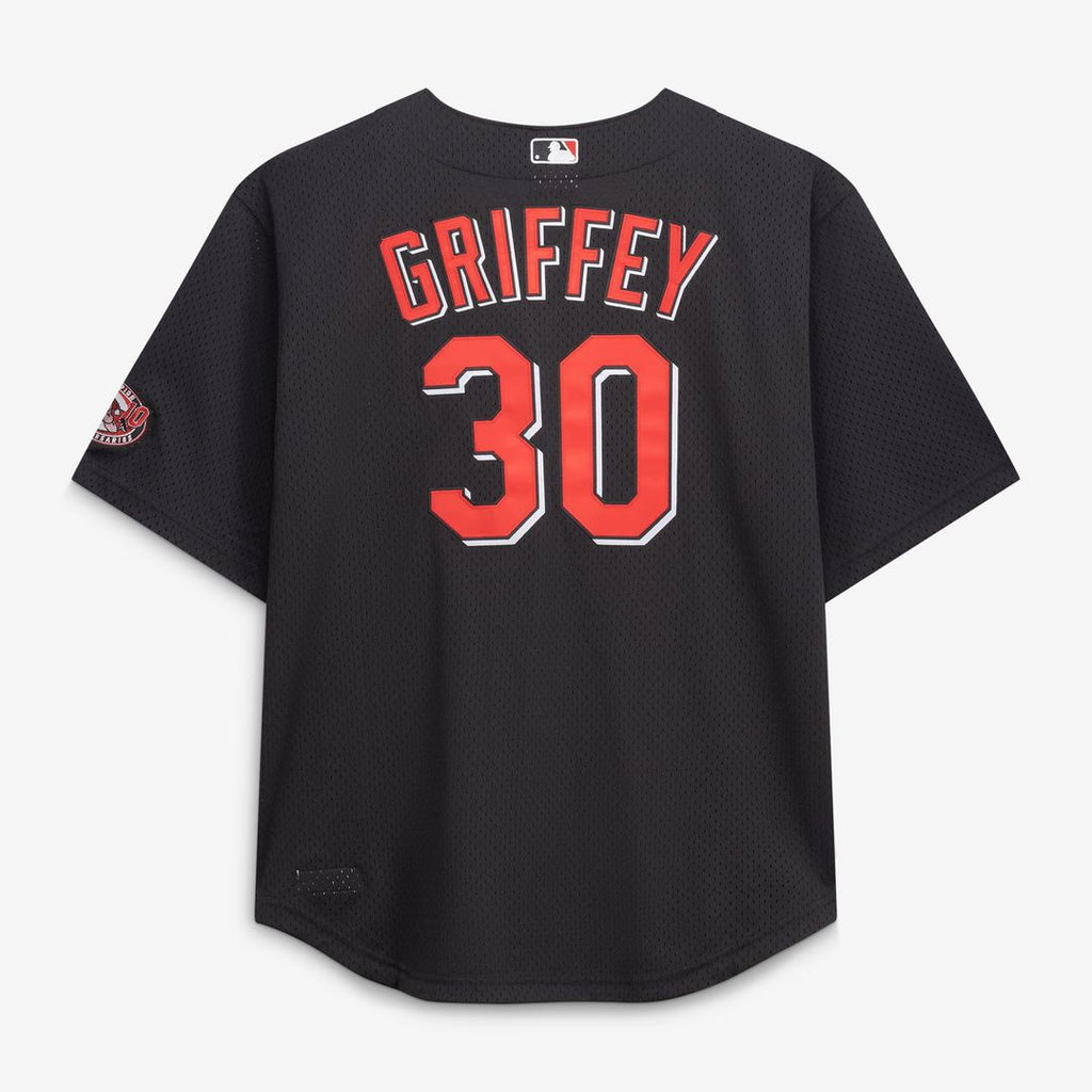 Ken Griffey Jr. Cincinnati Reds Big & Tall Cooperstown Mesh Batting Practice Jersey - Black