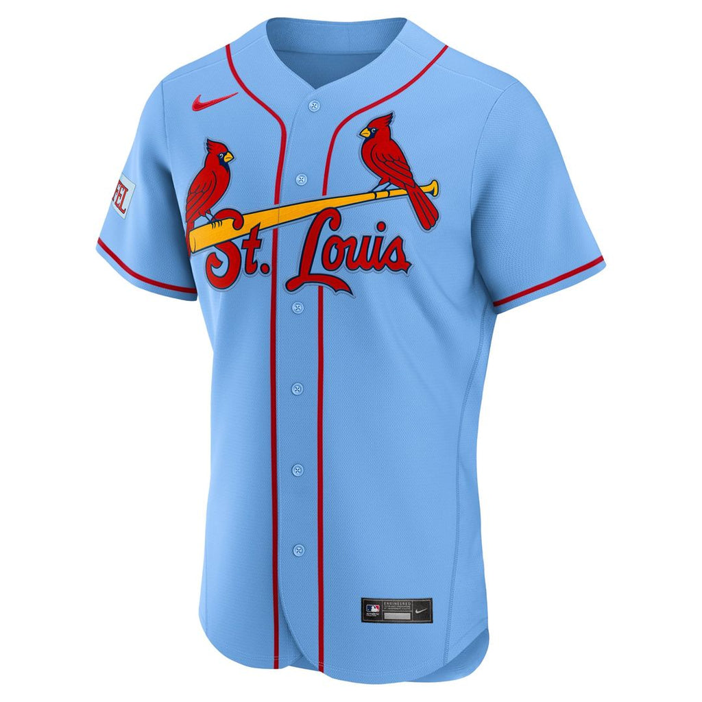St. Louis Cardinals Alternate Sponsor Patch Authentic Jersey - Light Blue