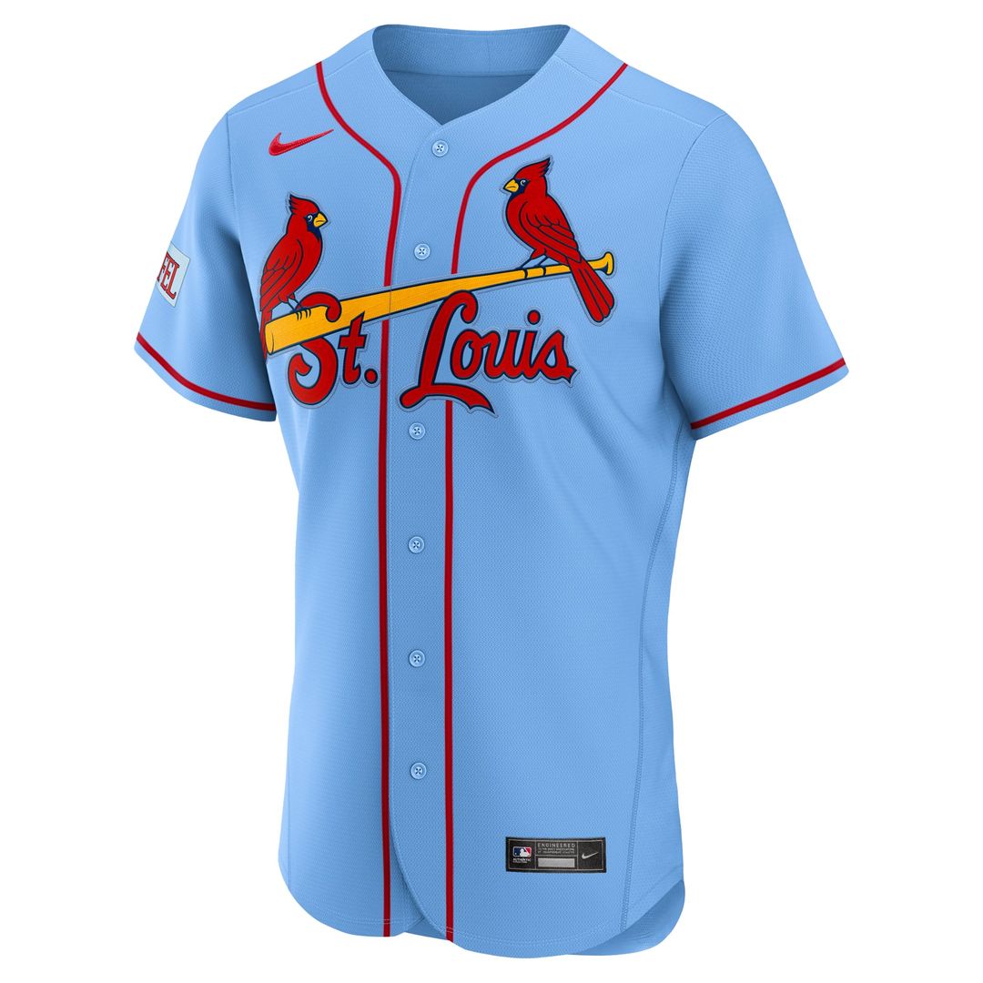 St. Louis Cardinals Alternate Sponsor Patch Authentic Jersey - Light Blue