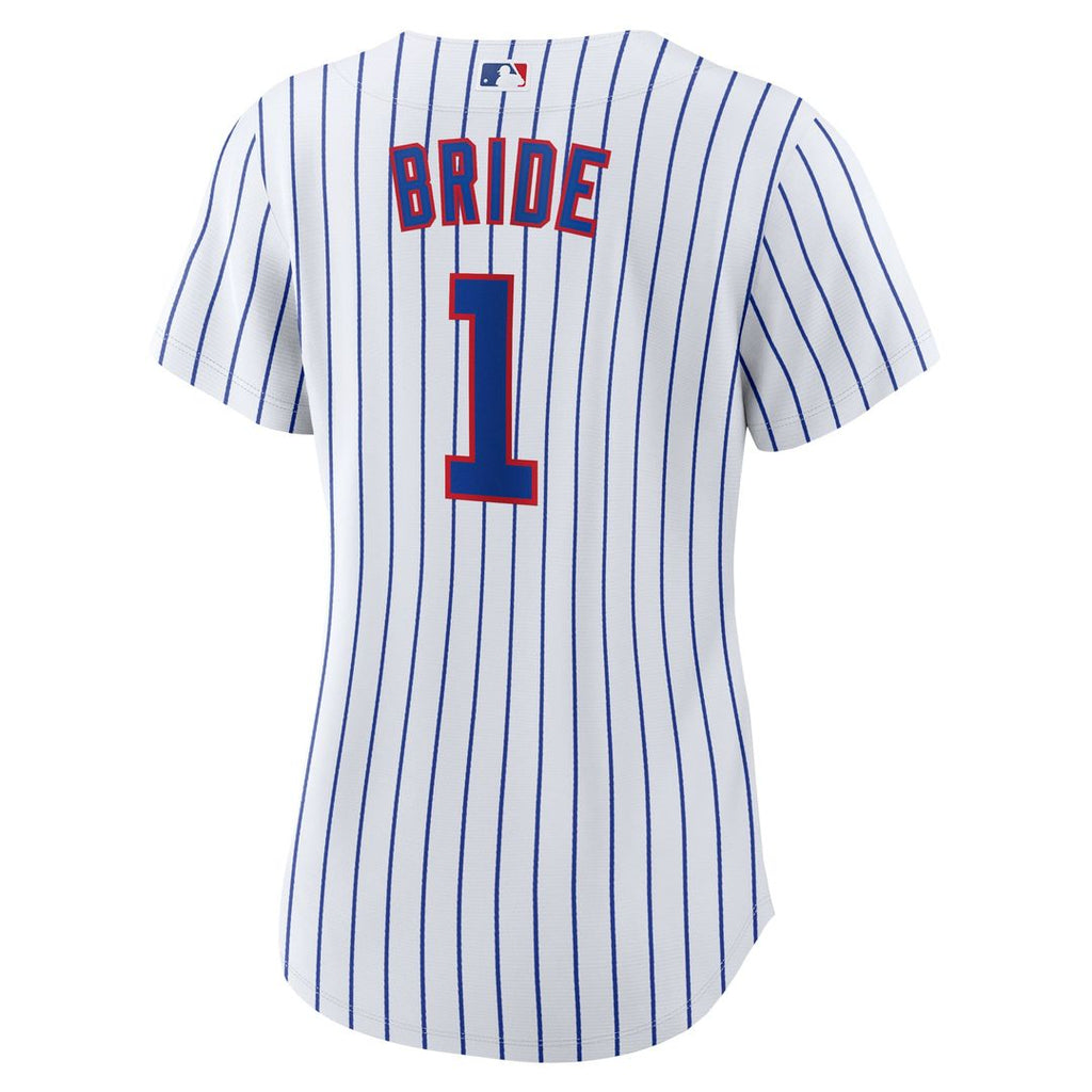 Chicago Cubs Women's #1 Bride Home Replica Jersey - White