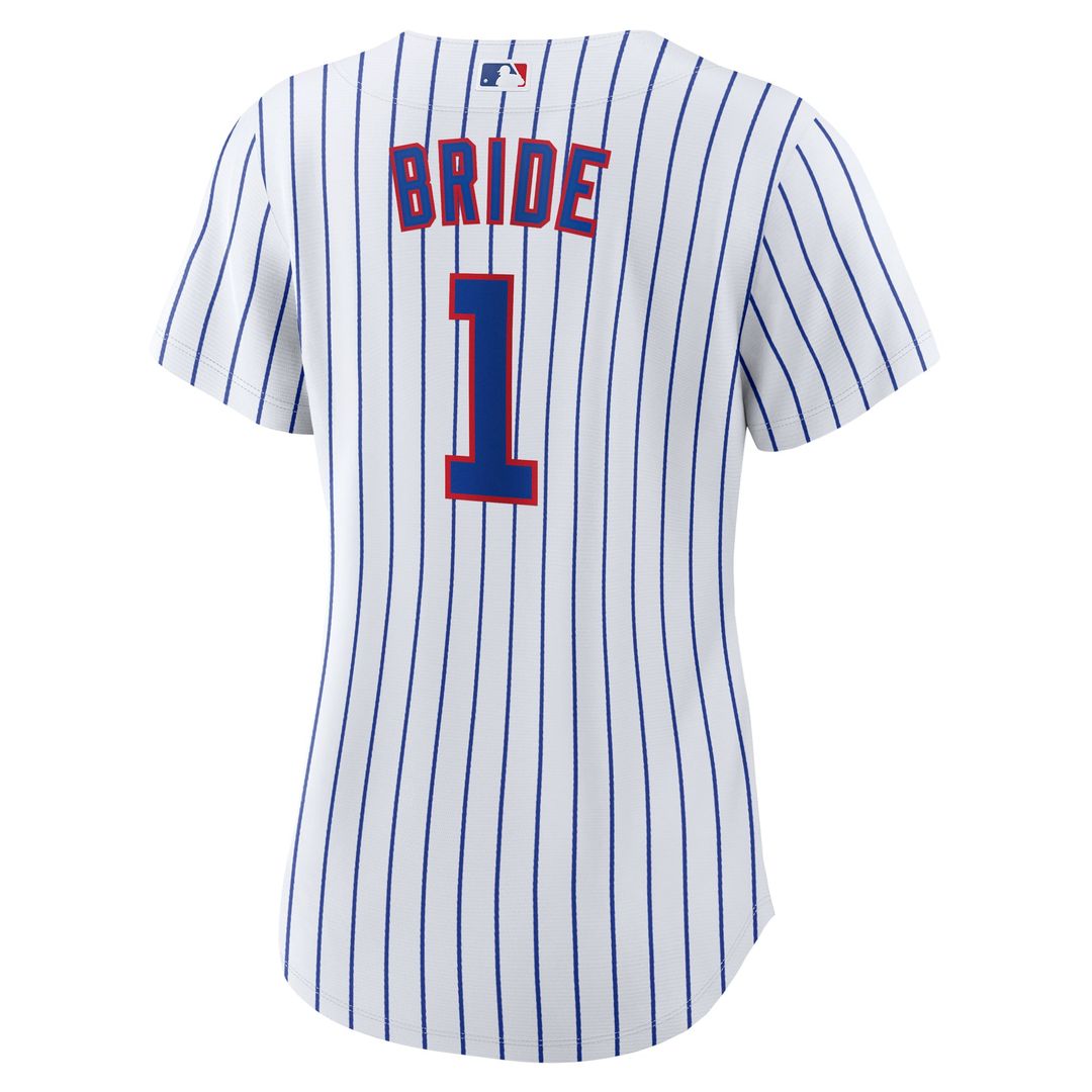 Chicago Cubs Women's #1 Bride Home Replica Jersey - White