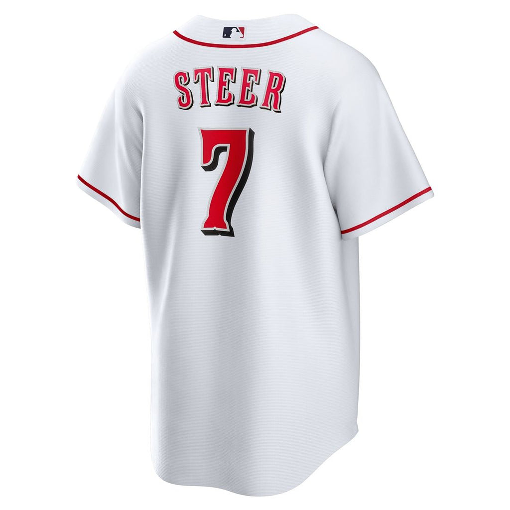 Spencer Steer Cincinnati Reds Home Replica Jersey - White
