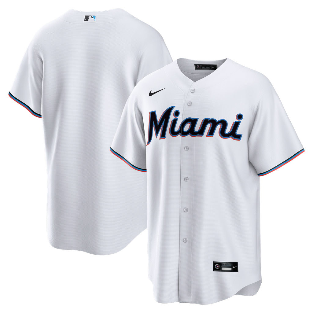 Miami Marlins Home Big & Tall Replica Jersey - White