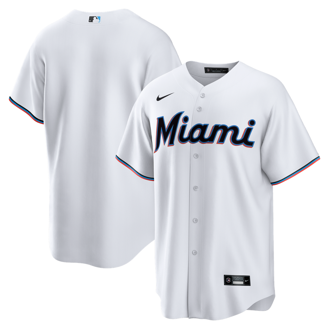 Miami Marlins Home Big & Tall Replica Jersey - White