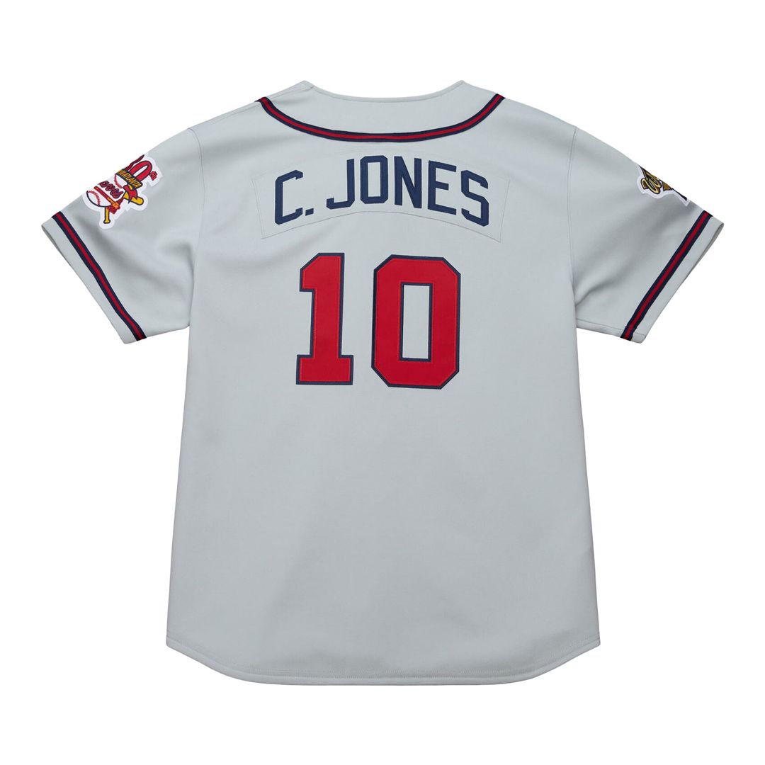 Chipper Jones Atlanta Braves 1995 Throwback Authentic Jersey - Gray