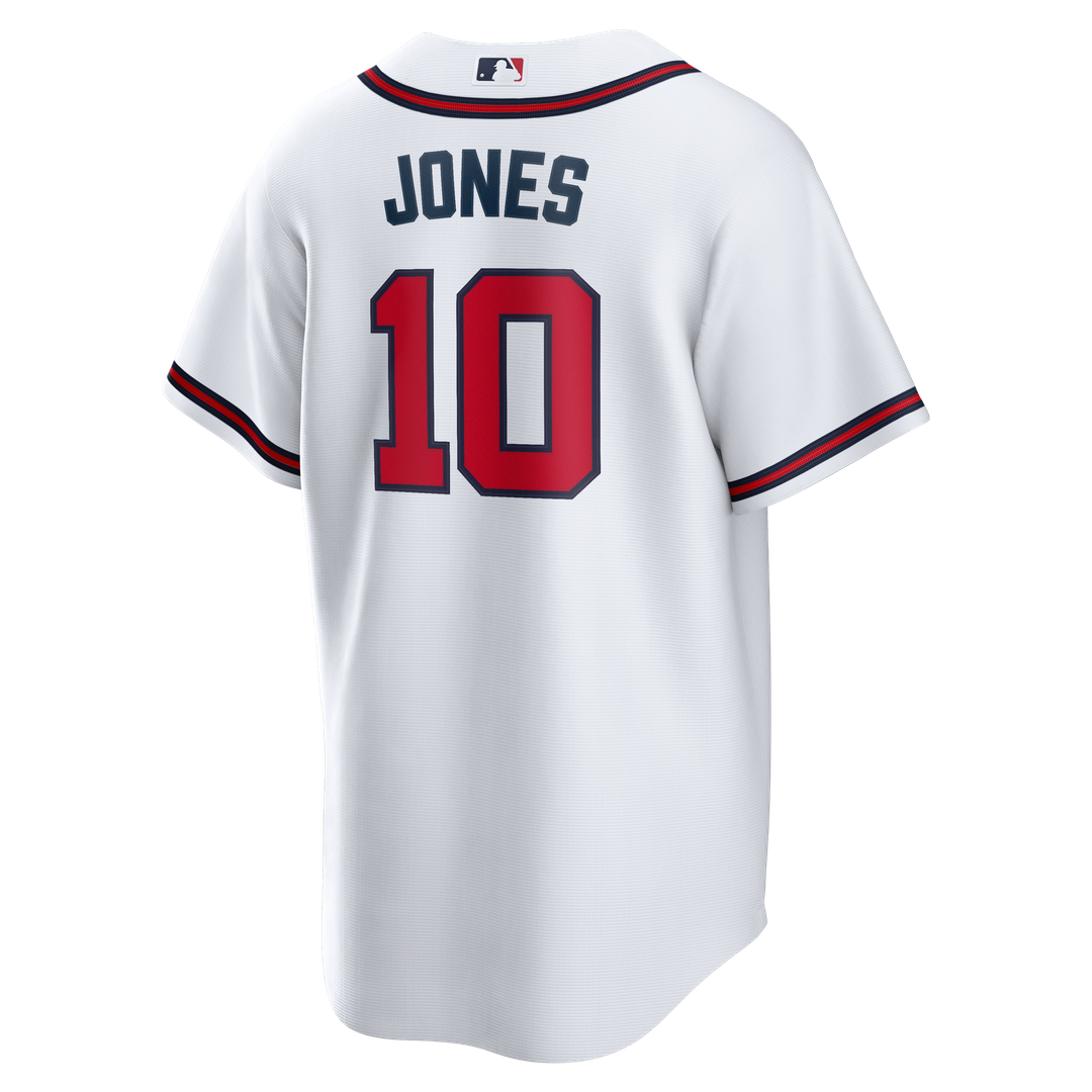 Chipper Jones Atlanta Braves Home Retired Player Replica Jersey - White
