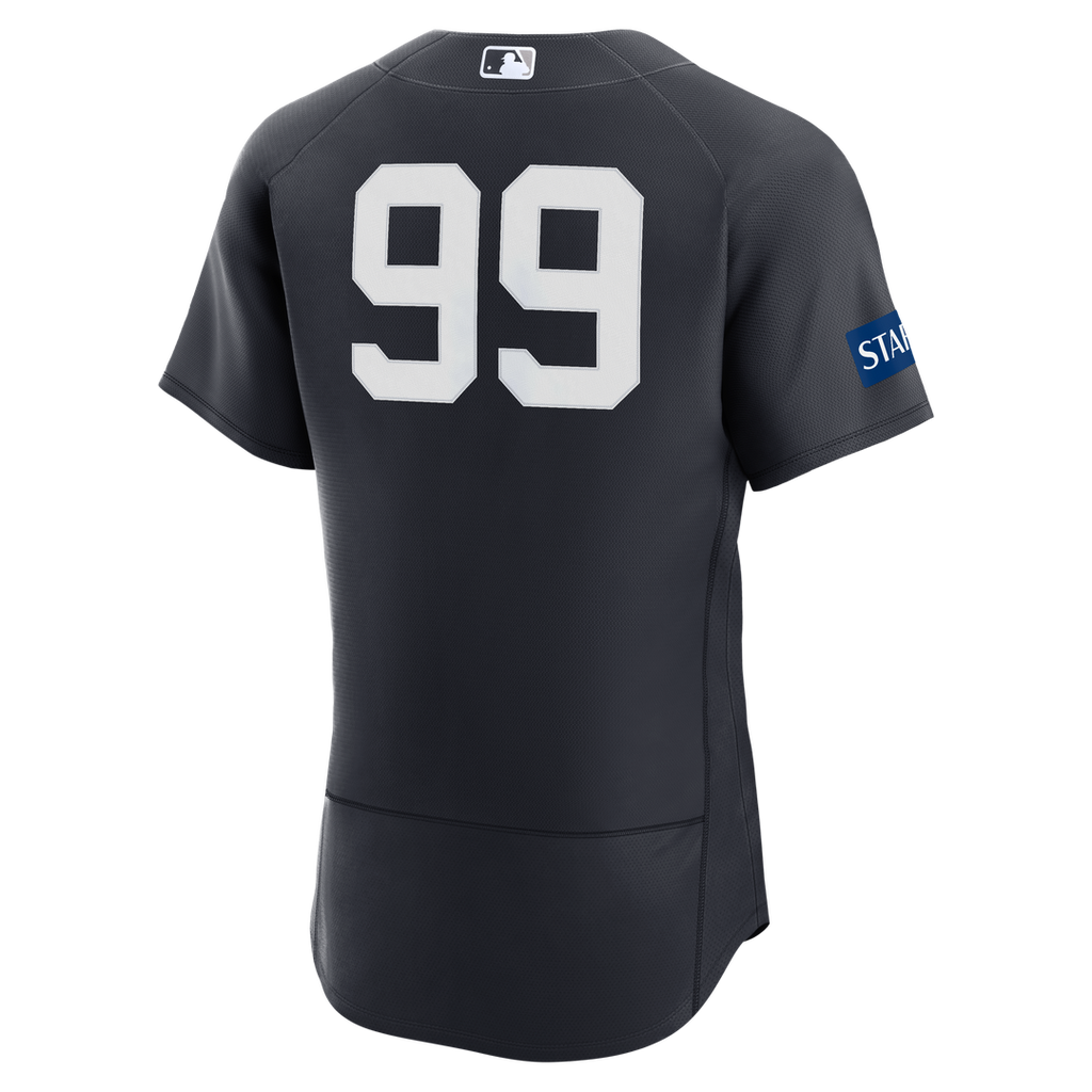 Aaron Judge New York Yankees Home Authentic Sponsor Patch Jersey - White