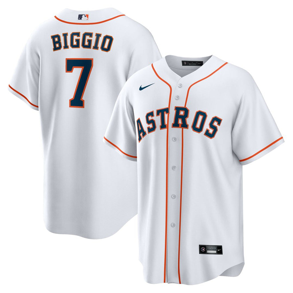 Craig Biggio Houston Astros Home Retired Player Replica Jersey - White