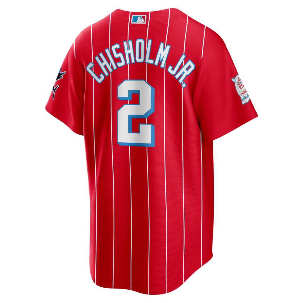 Jazz Chisholm Jr. Miami Marlins City Connect Replica Jersey - Red