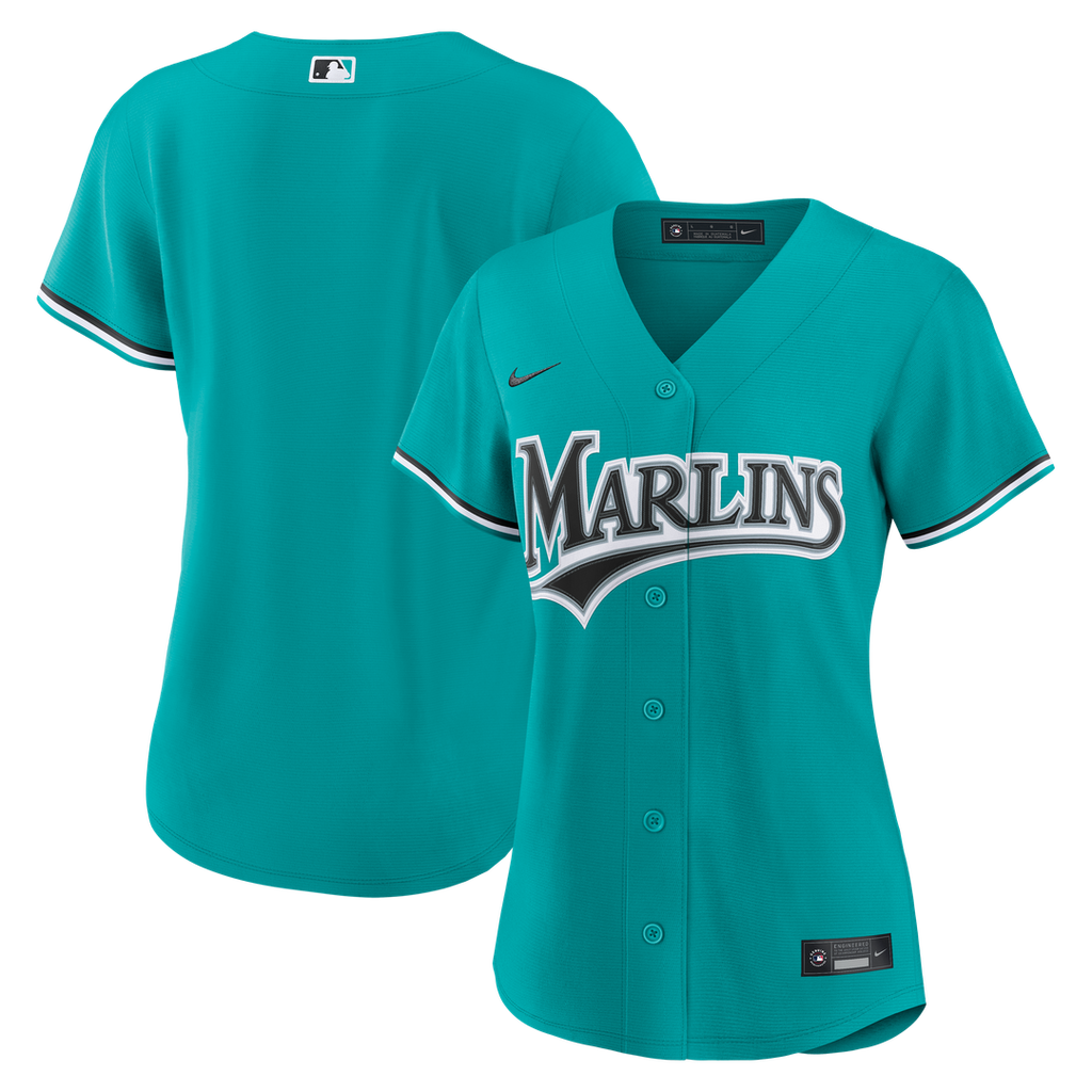 Miami Marlins Women's Alternate Replica Jersey - Teal