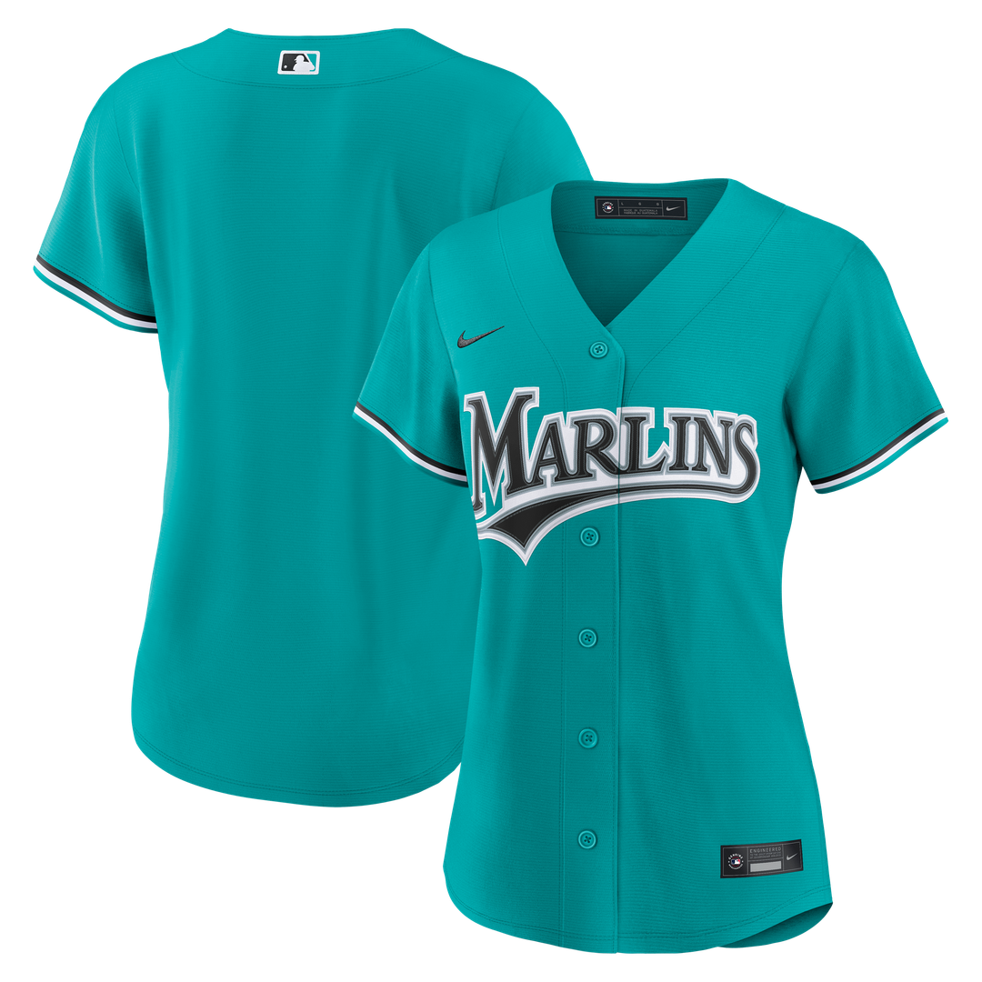 Miami Marlins Women's Alternate Replica Jersey - Teal