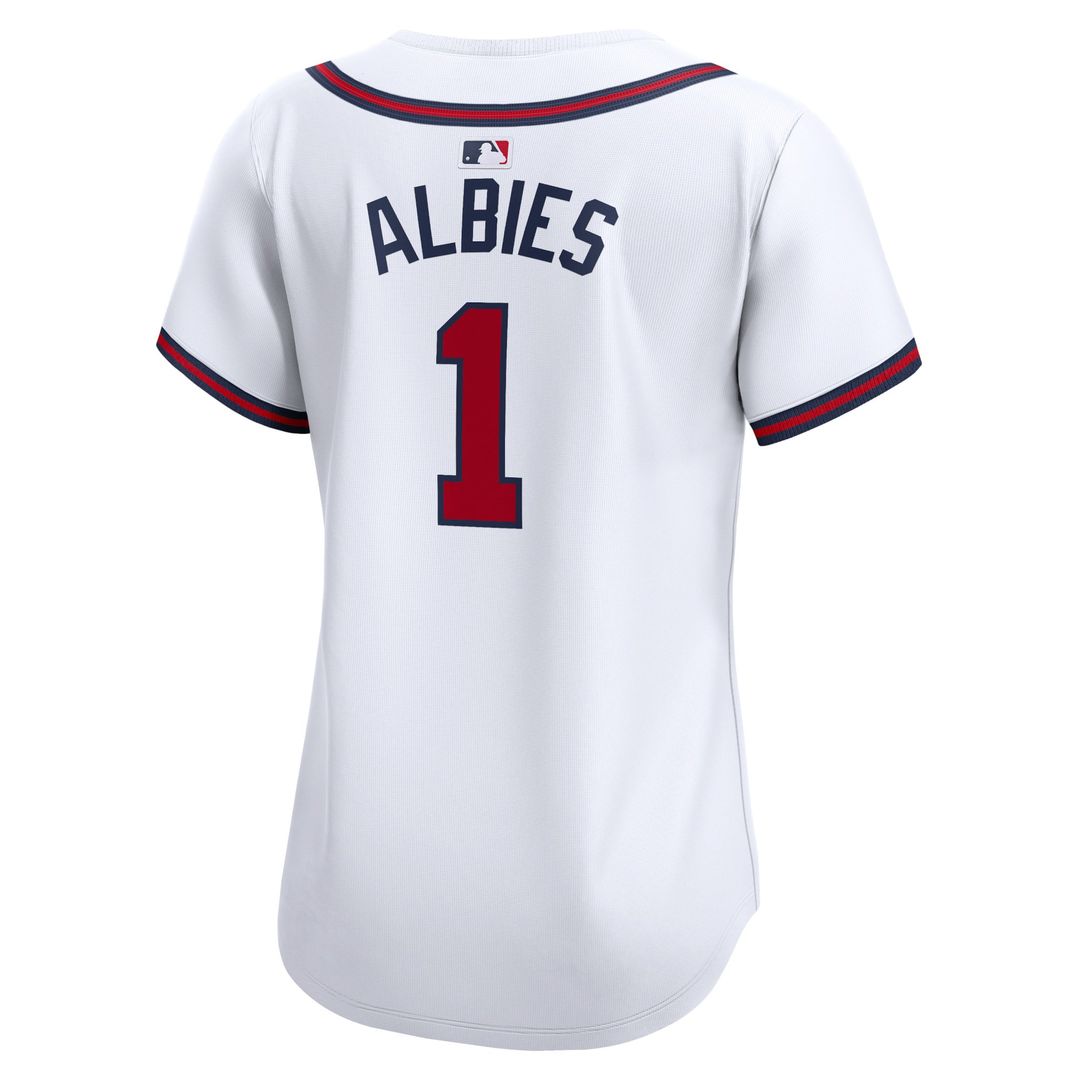 Ozzie Albies Atlanta Braves Women's Home Limited Player Jersey - White