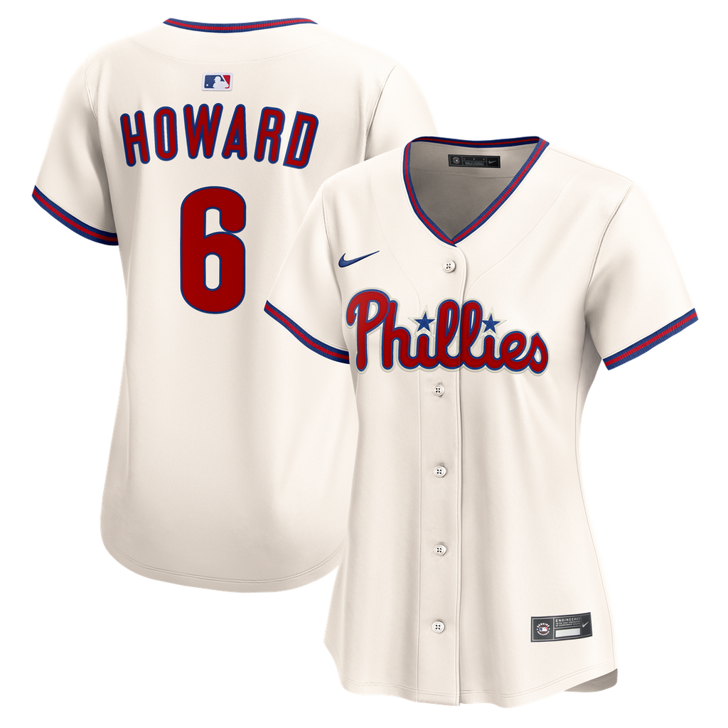 Ryan Howard Philadelphia Phillies Women's Alternate 2 Limited Jersey - Cream
