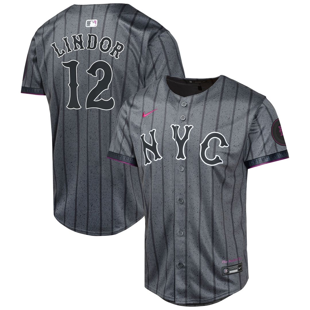 Francisco Lindor New York Mets Youth 2024 City Connect Limited Player Jersey - Graphite