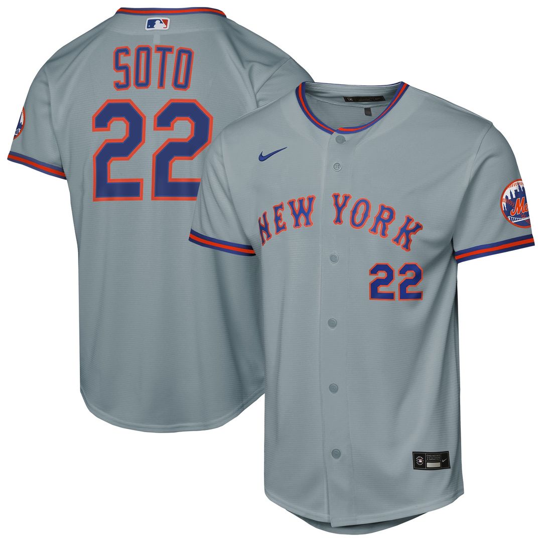Juan Soto New York Mets Youth Road Stadium Jersey - Gray