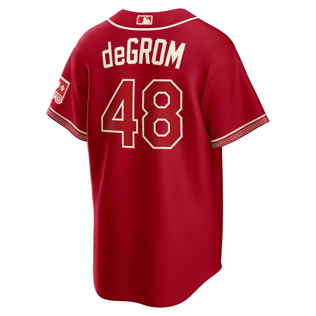 Jacob deGrom Texas Rangers 2026 City Connect Stadium Jersey - Red
