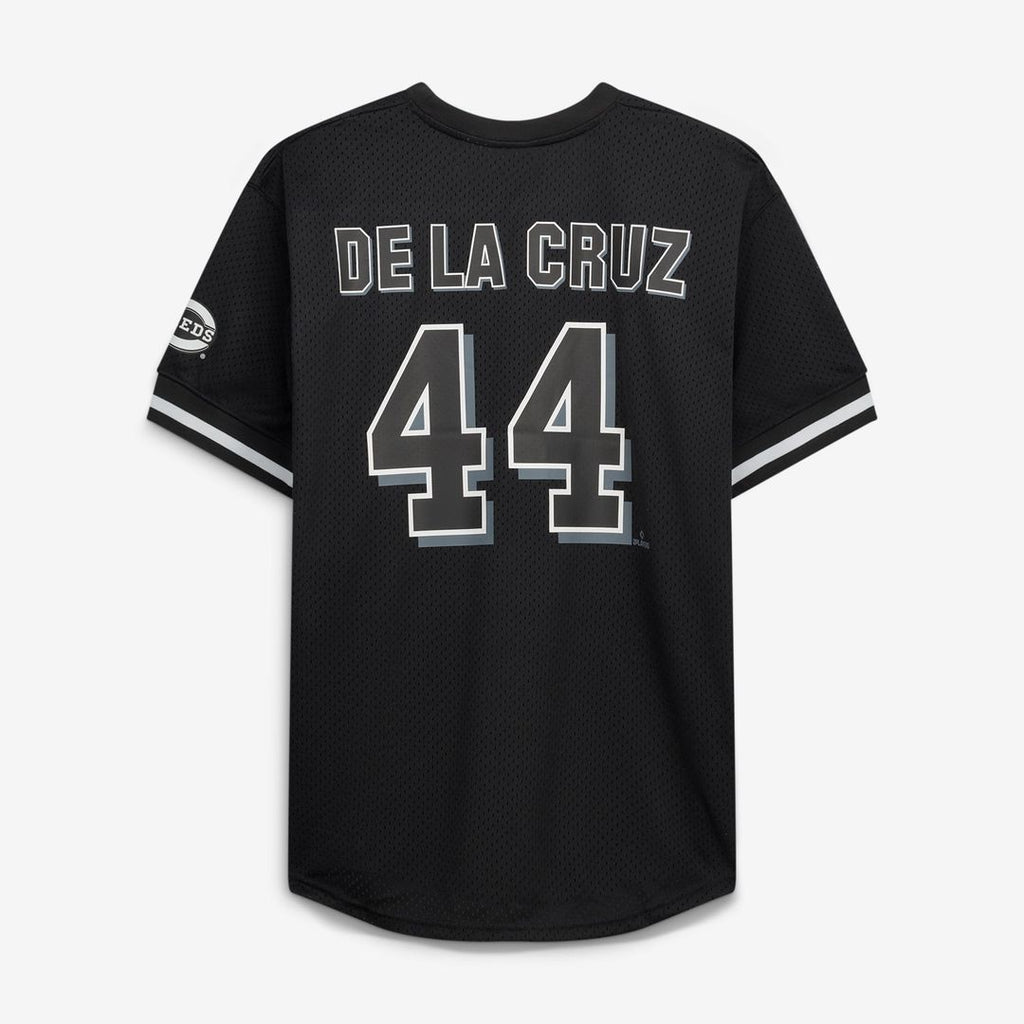 Elly De La Cruz Cincinnati Reds Fanatics Big & Tall Heavyweight Mesh Jersey - Black/White