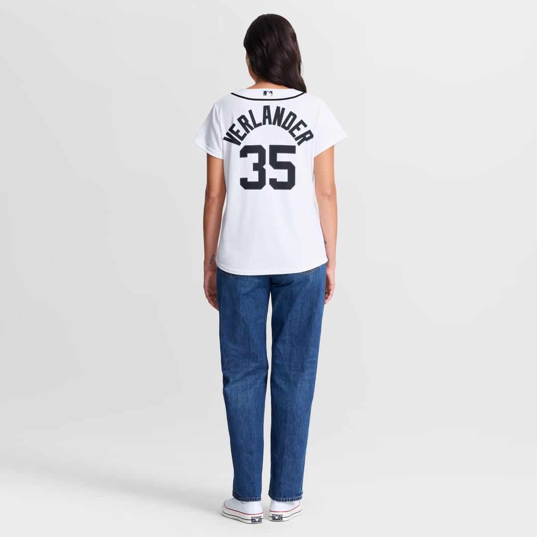Justin Verlander Detroit Tigers Women's Home Replica Jersey - White