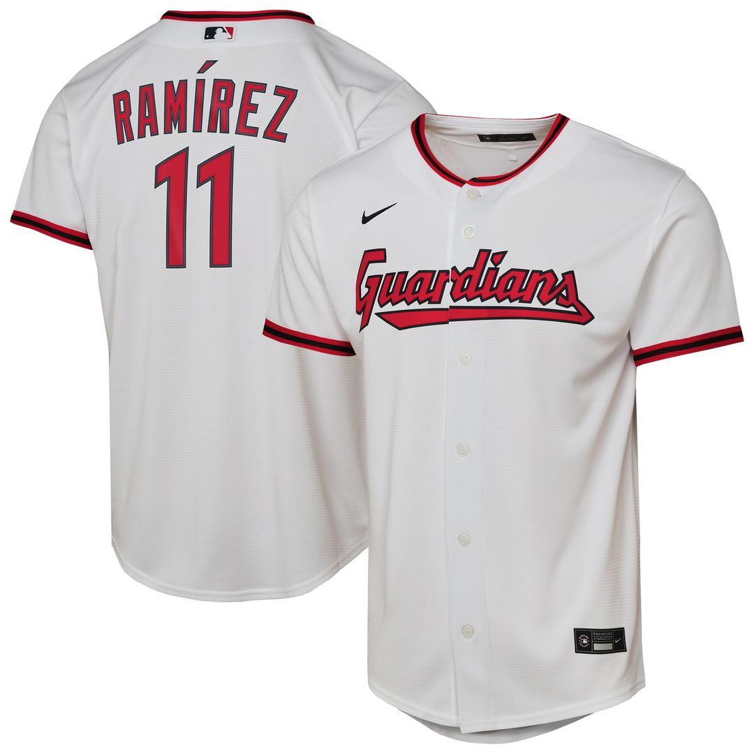 José Ramírez Cleveland Guardians Youth Home Replica Player Jersey - White