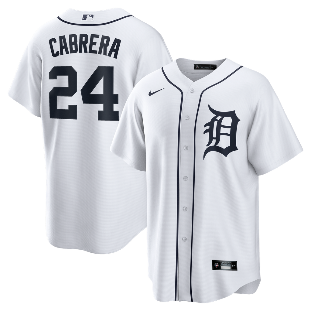 Miguel Cabrera Detroit Tigers Home Retired Player Replica Jersey - White