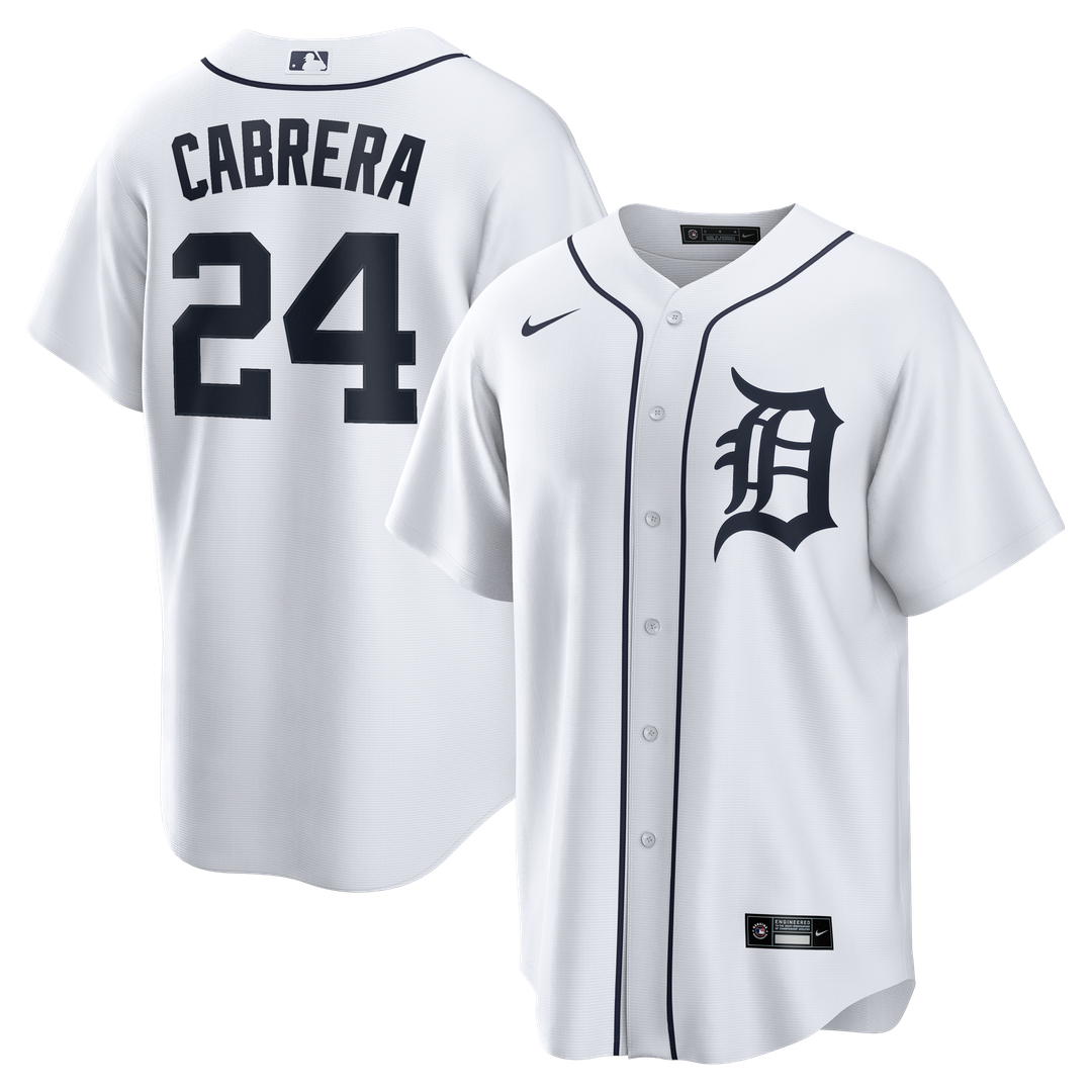 Miguel Cabrera Detroit Tigers Home Retired Player Replica Jersey - White
