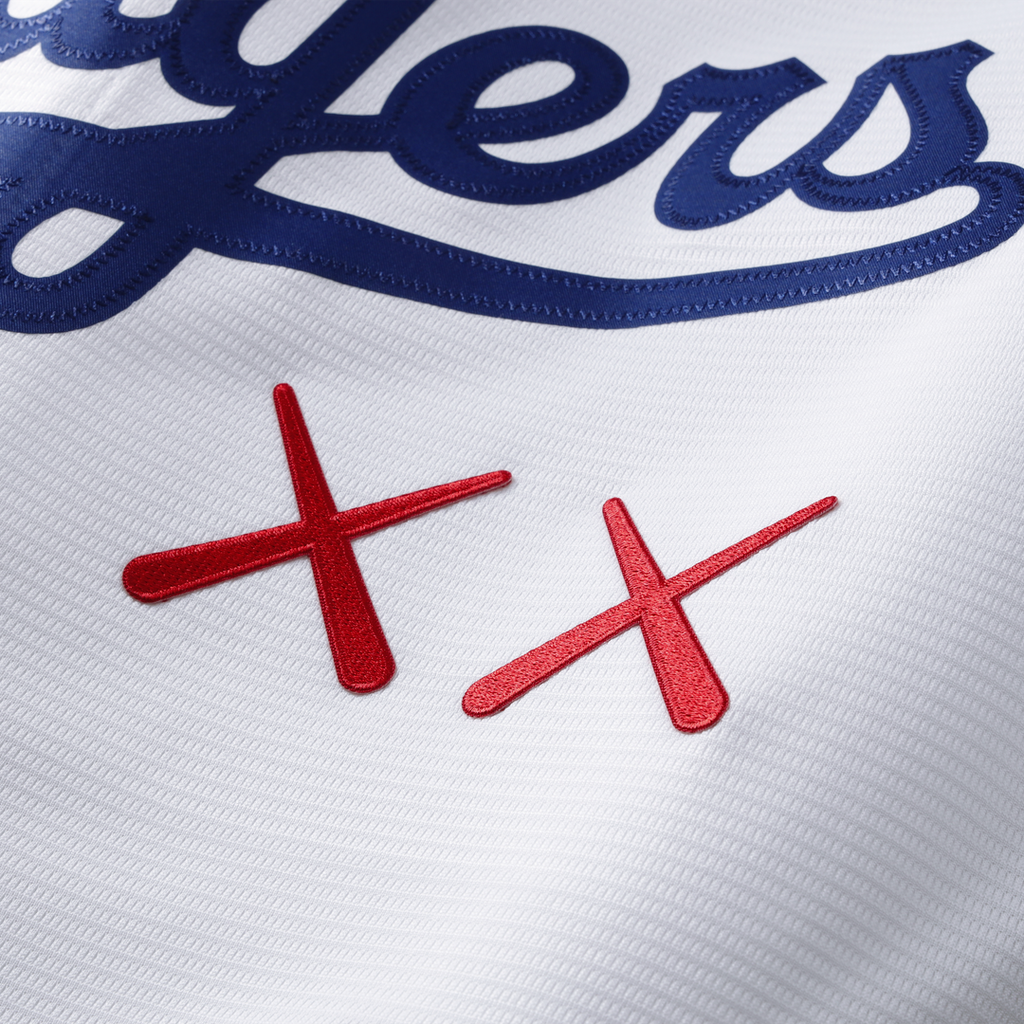 Los Angeles Dodgers x KAWS Women's Cropped Replica Jersey - White