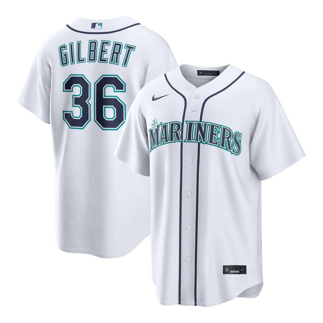Logan Gilbert Seattle Mariners Home Replica Jersey - White