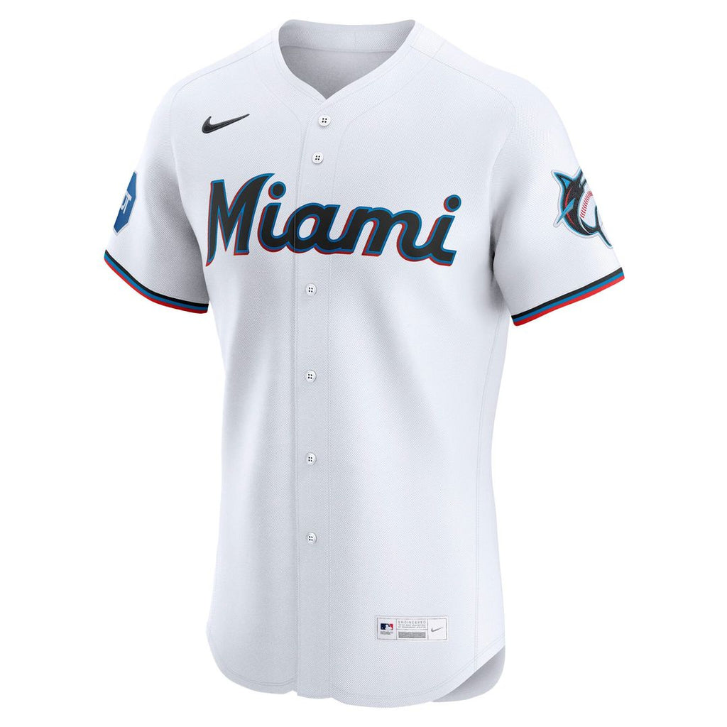 Miami Marlins Home Elite Jersey - White