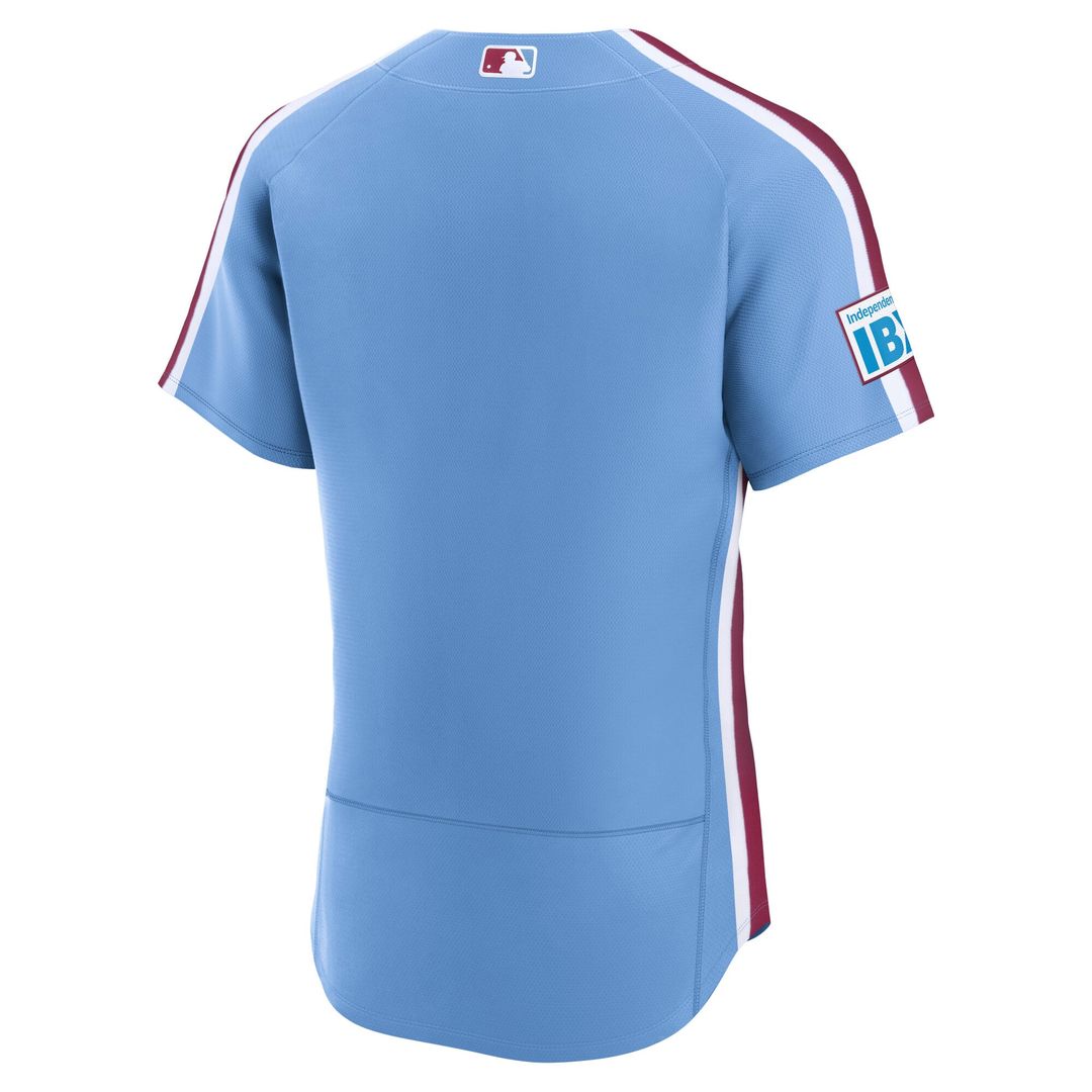 Philadelphia Phillies Alternate Sponsor Patch Authentic Jersey - Light Blue